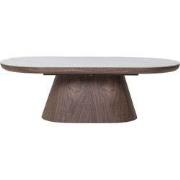 Salontafel Ovaal - Walnoot Hout/Keramisch - 120x60x38cm - Alba