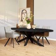 Eetkamertafel Denver Black | Ovaal | 210 cm - Zwart - 210 x  x 100