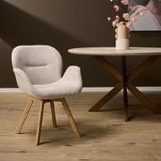 Eetkamerstoel Jesse | Beige - 73 x 69 x 52 - Stof; Hout