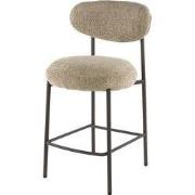 Barstoel Zand Stof - Zithoogte 96cm - Round Cargo - Set van 2