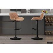 Barstoel 'Fenna' PU Cognac - 50 x  x 39 - PU, Metaal