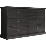 Meubella - Ladekast Leroy - Zwart eiken - 146 cm