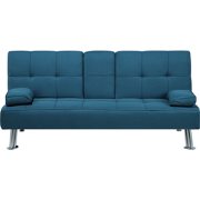 ROXEN  - Slaapbank 3-zits - Blauw - Polyester