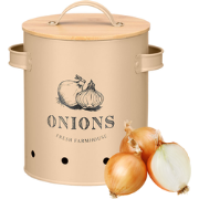 OTIX Uienpot - Beige - Uien - Bewaarpot - met Deksel - Voorraadpotten ...
