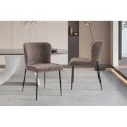 Stoel 'Lisa' Bouclé Zand - 50 x  x 62 - Textiel