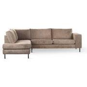 Hoekbank 3-Zits Taupe - Links - 265x208x81cm - Lord