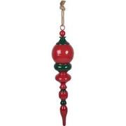 Clayre & Eef Kersthanger Ø 14x70 cm Rood Groen Metaal