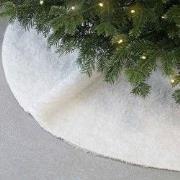 Unique Living - Kerstboomrok White Xmas - 110x110cm - Wit