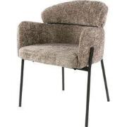 Eetkamerstoel Champagne Stof - Curva - Set van 2