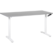 DESTINAS - Verstelbaar bureau - Lichtgrijs - 160 x 72 cm -Spaanplaat