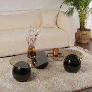 Salontafel Sphere Gehard glas Zwart Brons 120x70x30 cm Black Bronze Te...