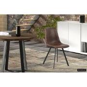 Stoel 'Oslo' PU Bruin - 44 x  x 57 - Kunstleer, Metaal