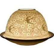 Clayre & Eef Waxinelichthouder Ø 12x8 cm Wit Porselein Zwaluw