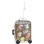 Xmas Hanger - Suitcase - Glass - Silver - 8x4x11,5cm