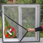 Horrengaas voor het raam  2 stuks Zwart