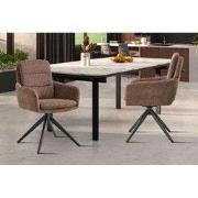 Stoel 'Lisold' Draaibaar tot 0 Stof Fabb Raven 45 Bruin - 65 x  x 45