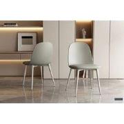 "Chair 'Jasmin' Seat PP cushion PU Grey-green" - 44 x  x 44 - PU, Poly...