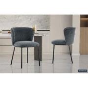 Stoel 'Arthur' Stof Ote Belfast 39 Donkergrijs - 52 x  x 54 - Textiel