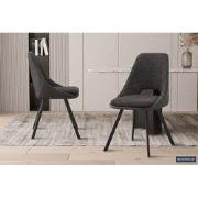 Stoel 'Filou' Bouclé Grijs Rug PU Lichtgrijs - 56 x  x 45.0 - PU, Poly...