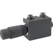 Kranenset multiblock antraciet universeel incl. LuxeBath thermostaatko...