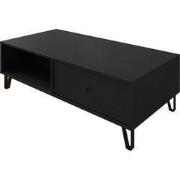 Meubella - Salontafel Barlo - Mat Zwart - 110 cm