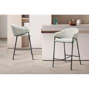 Tellerstoel 'Hugo' Corduroy Lichtgrijs - 59 x  x 54 - Stof, Velours