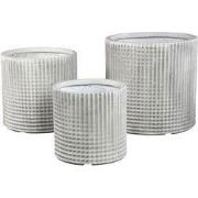 PTMD - Pot Paizlie - Wit - 44.5x44.5x43.5cm - Set van 3