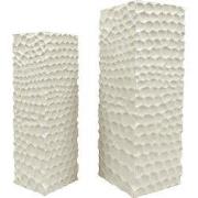 PTMD - Bloemenzuil Isaiah - Wit - 33x33x95cm - Set van 2