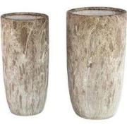 PTMD - Pot Miah - Bruin - 40x40x74cm - Set van 2