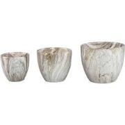 PTMD - Pot Miah - Beige - 25x25x21cm - Set van 3