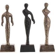 PTMD - Beeld Zhaell - Zwart - 8x7x23.5cm - Set van 3