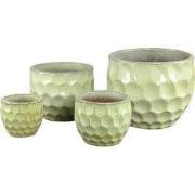 PTMD - Pot Charlie - Geel - 46x46x38cm - Set van 4