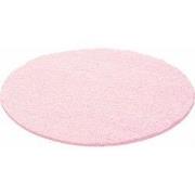 Tapijtenloods Basic Rond Shaggy vloerkleed Roze Hoogpolig- 160 CM ROND