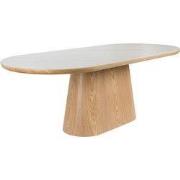Housecraft Living Almira Eettafel Ovaal 180 cm Hout Wit/ Bruin