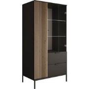 Meubella - Vitrinekast Marbella - Zwart - 100 cm