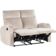 VERDAL  - Tweezitsbank handmatig verstelbaar - Taupe - Fluweel