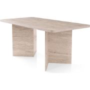 Eettafel met rechthoekig blad en 2 poten L180 cm - LOFT