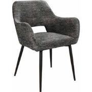 PTMD - Eetkamerstoel Fallax - Grijs - 60.5x61x82cm