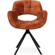 PTMD - Eetkamerstoel Link - Bruin - 64x60x85cm