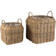 PTMD - Mand Jezzelle - Beige - 45x45x53cm - Set van 2