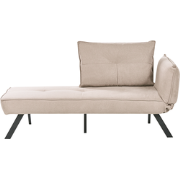 ROCAMADOUR - Chaise longue - Taupe - Rechtszijdig - Stof