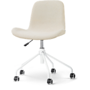 Nout-Fé bureaustoel cottonbeige - wit onderstel