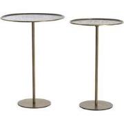 Light & Living - Bijzettafel LIA - Ø38x54 cm - Bruin - Set van 2