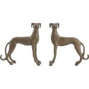 Light & Living - Ornament DOGS - 17x8x18 cm - Brons - Set van 2