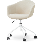 Nout-Otis bureaustoel cottonbeige - wit onderstel