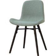 Nena-Fé eetkamerstoel saliegroen - zwart houten onderstel