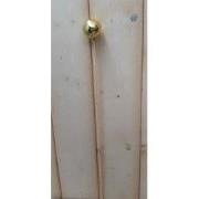 3 stuks - Kerstbal goud op stok