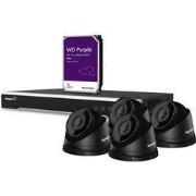 4 mp ip-videobewakingsset 8-kanaals nvr-recorder 4 x zwarte ip dome-ca...
