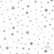 Servet l24 b24 cm silvr stardust 20st