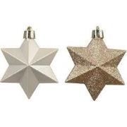 Ster kunststof L9b9h12 cm parel 12 st